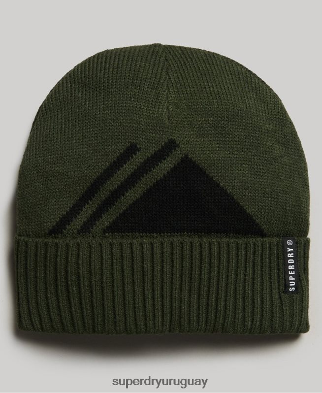 uy Superdry hombres gorro con puño de nieve verde DT2N8Z1394 accesorios