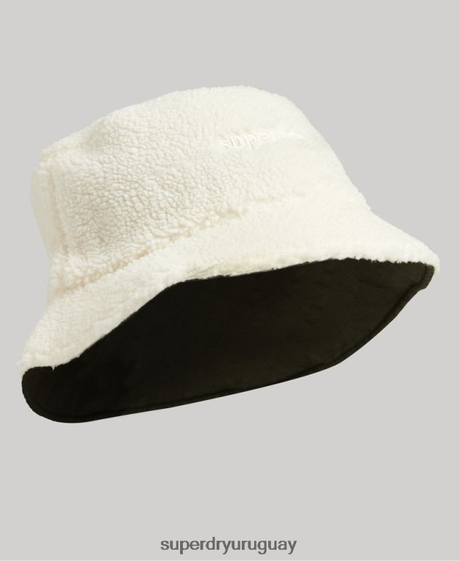uy Superdry hombres sombrero de pescador de lana crema DT2N8Z1616 accesorios