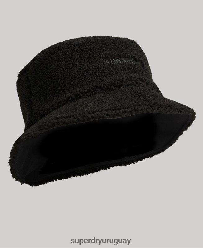 uy Superdry hombres sombrero de pescador de lana negro DT2N8Z1718 accesorios
