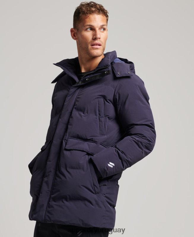 uy Superdry hombres abrigo acolchado boxy Armada DT2N8Z4589 ropa