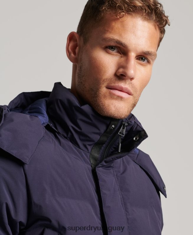 uy Superdry hombres abrigo acolchado boxy Armada DT2N8Z4589 ropa