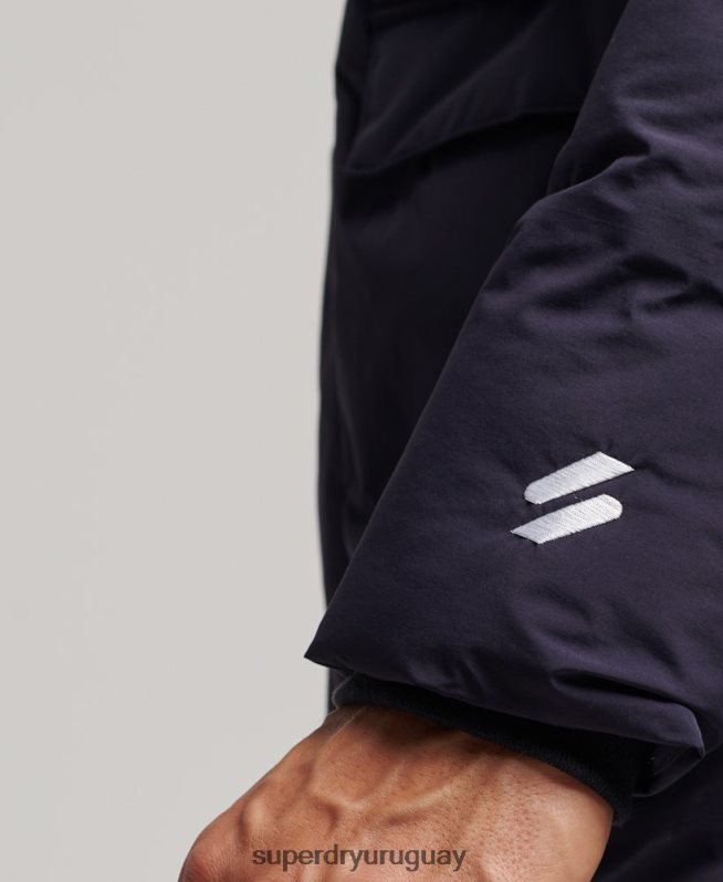 uy Superdry hombres abrigo acolchado boxy Armada DT2N8Z4589 ropa