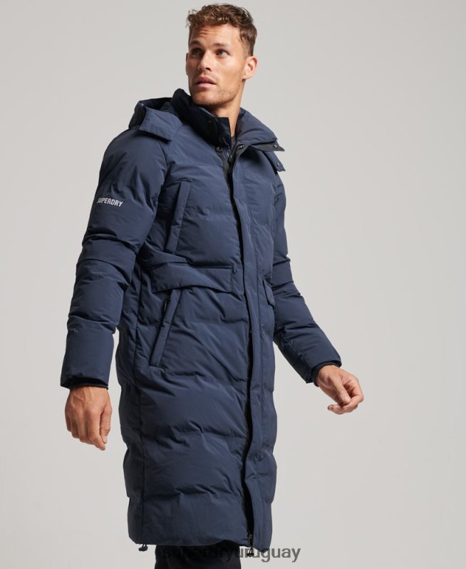 uy Superdry hombres abrigo acolchado con palangre Armada DT2N8Z4583 ropa
