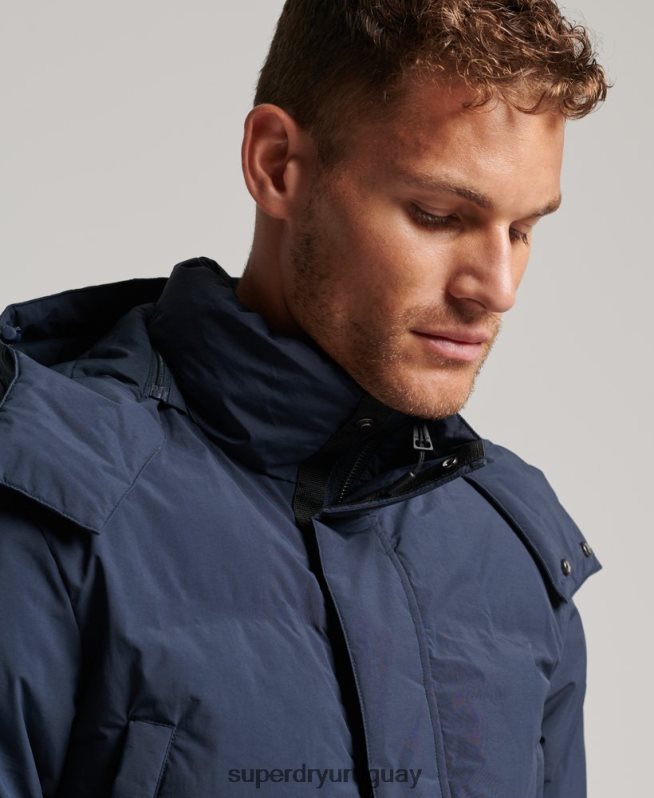 uy Superdry hombres abrigo acolchado con palangre Armada DT2N8Z4583 ropa