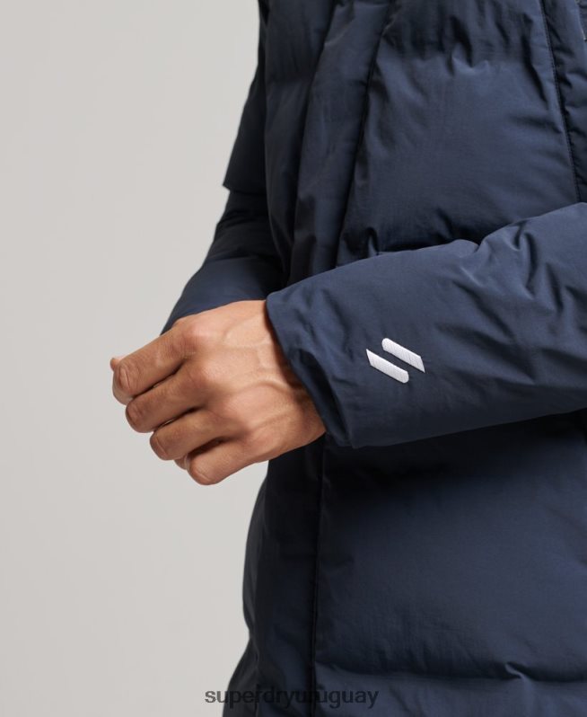 uy Superdry hombres abrigo acolchado con palangre Armada DT2N8Z4583 ropa