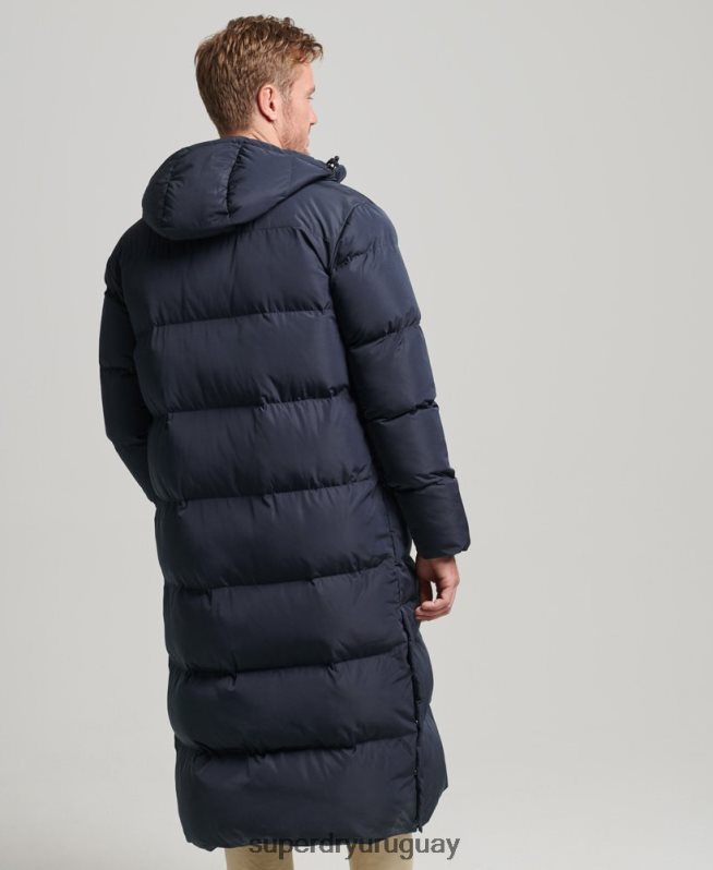 uy Superdry hombres abrigo acolchado extralargo Armada DT2N8Z1058 ropa