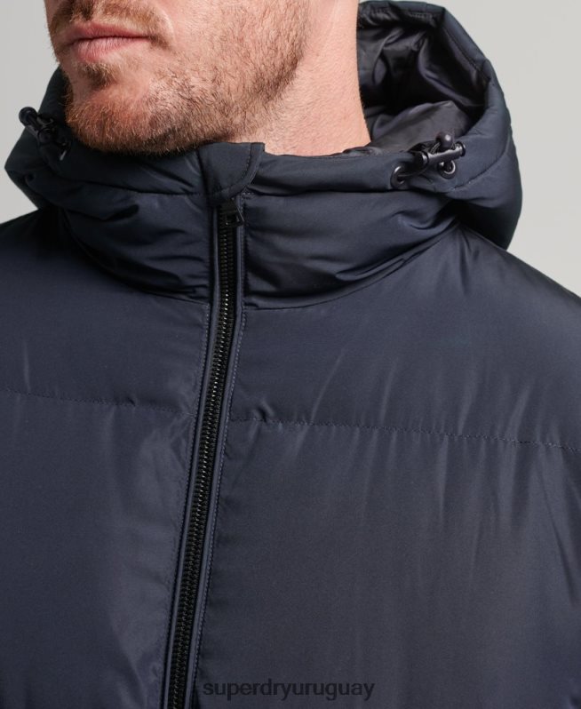 uy Superdry hombres abrigo acolchado extralargo Armada DT2N8Z1058 ropa