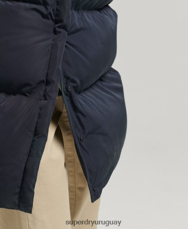 uy Superdry hombres abrigo acolchado extralargo Armada DT2N8Z1058 ropa