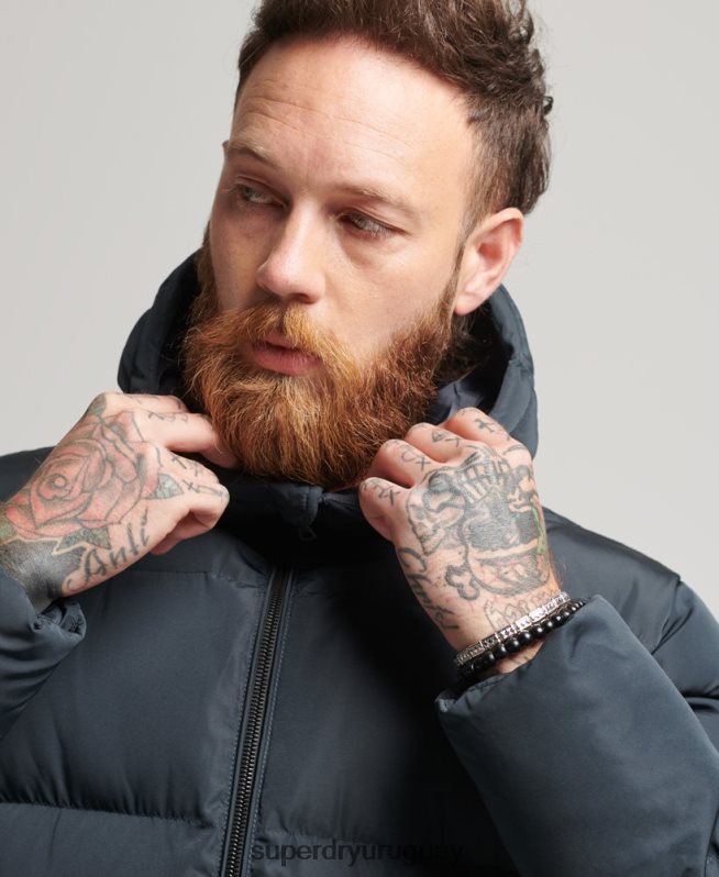 uy Superdry hombres abrigo corto acolchado Armada DT2N8Z988 ropa