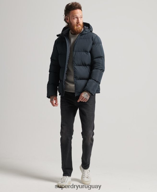 uy Superdry hombres abrigo corto acolchado Armada DT2N8Z988 ropa