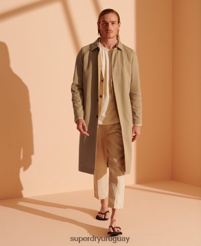 uy Superdry hombres abrigo mac clásico de edición limitada marrón DT2N8Z4764 ropa