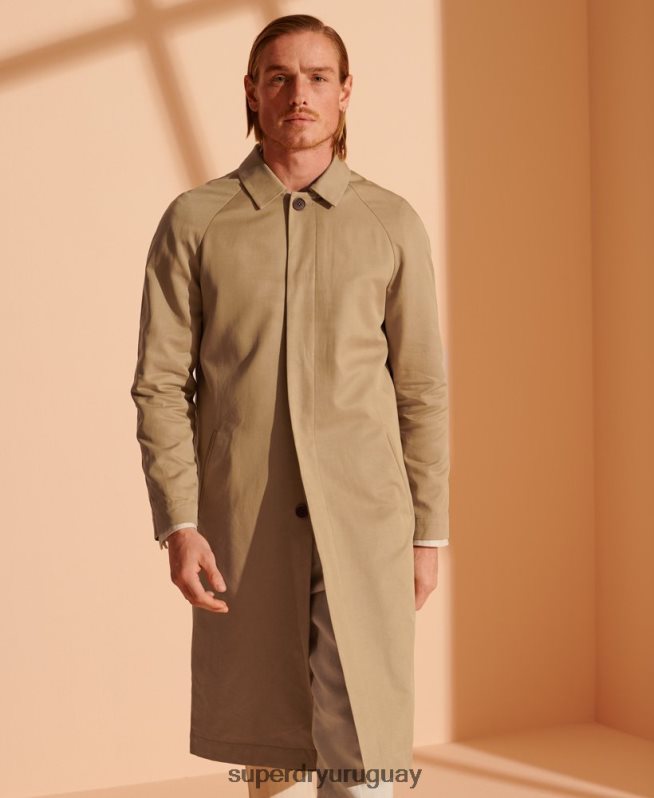 uy Superdry hombres abrigo mac clásico de edición limitada marrón DT2N8Z4764 ropa