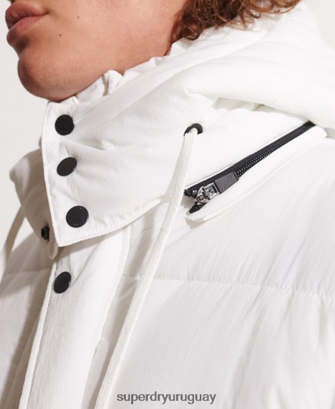 uy Superdry hombres parka capitonada expedición blanco DT2N8Z4483 ropa