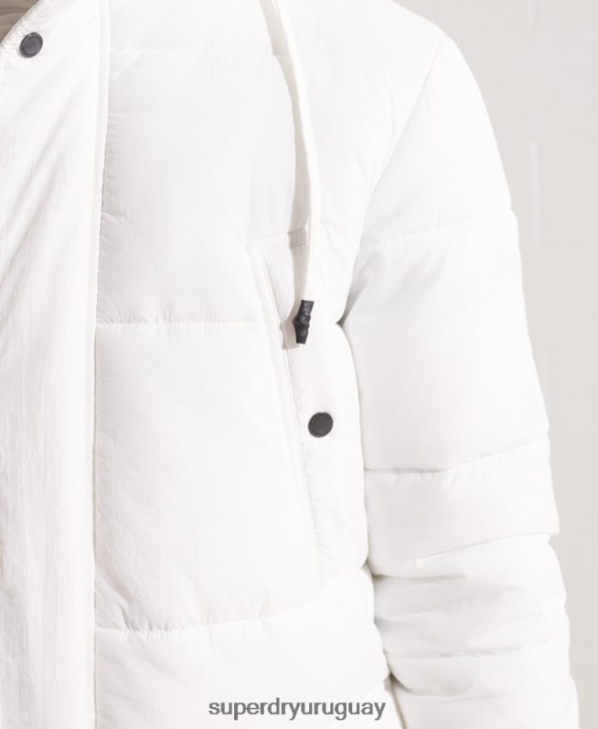 uy Superdry hombres parka capitonada expedición blanco DT2N8Z4483 ropa