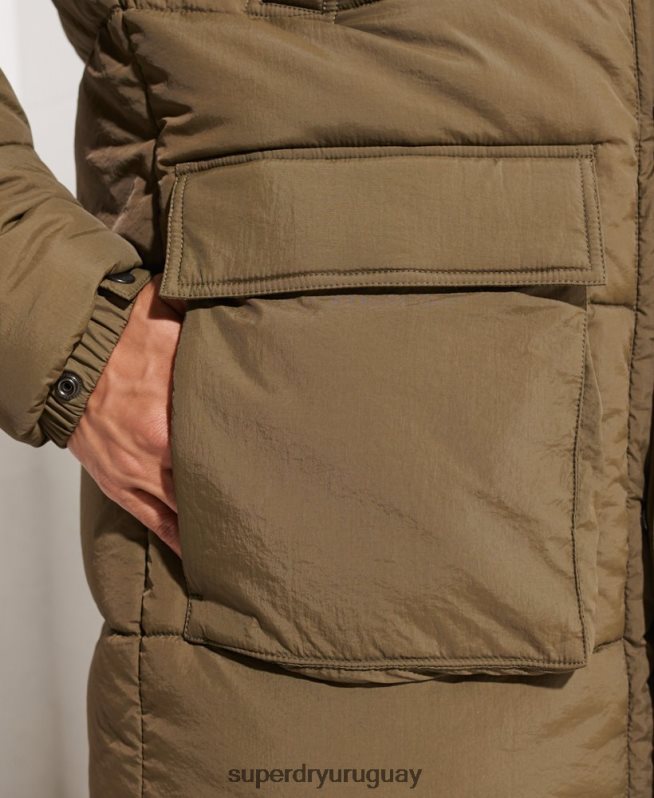 uy Superdry hombres parka capitonada expedición caqui DT2N8Z4502 ropa