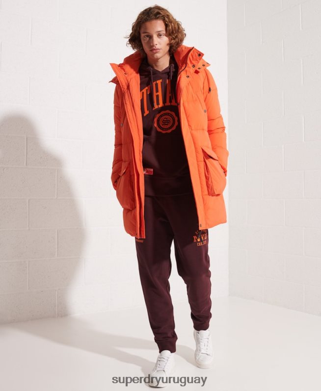 uy Superdry hombres parka capitonada expedición naranja DT2N8Z4511 ropa