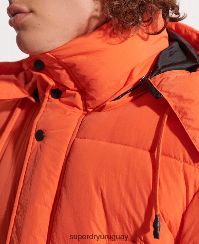 uy Superdry hombres parka capitonada expedición naranja DT2N8Z4511 ropa