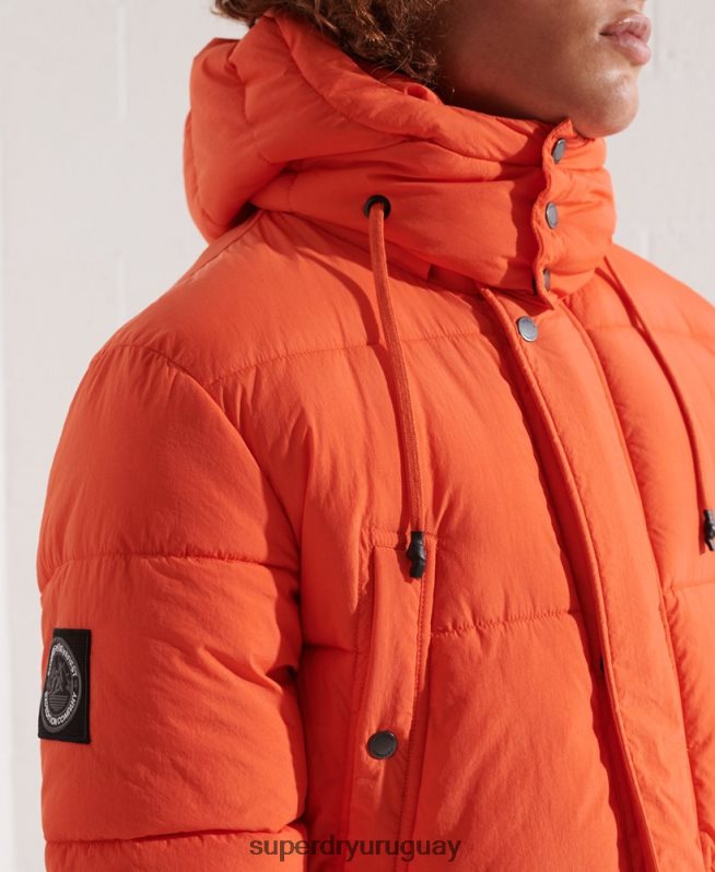 uy Superdry hombres parka capitonada expedición naranja DT2N8Z4511 ropa