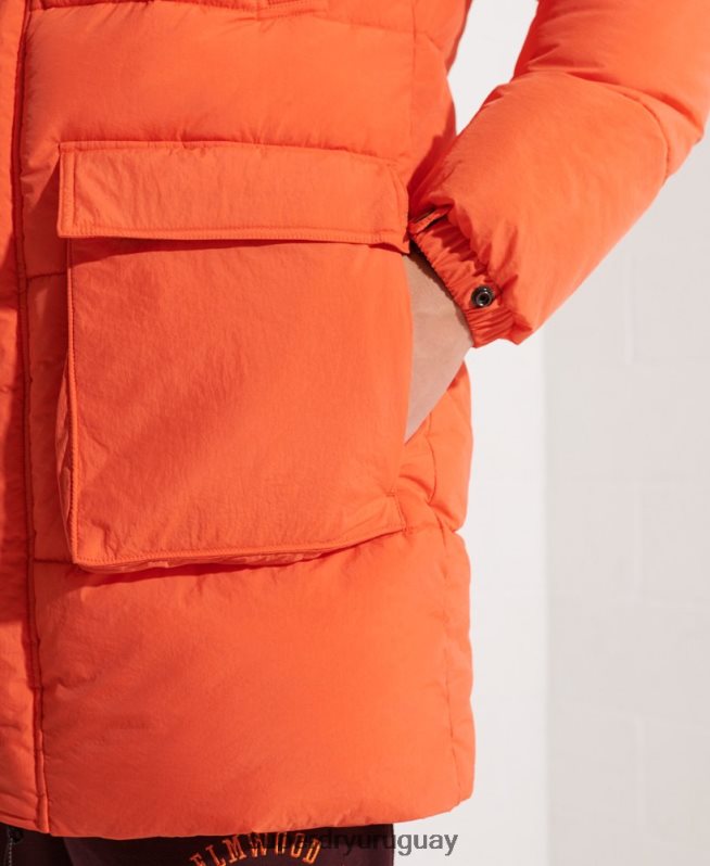 uy Superdry hombres parka capitonada expedición naranja DT2N8Z4511 ropa