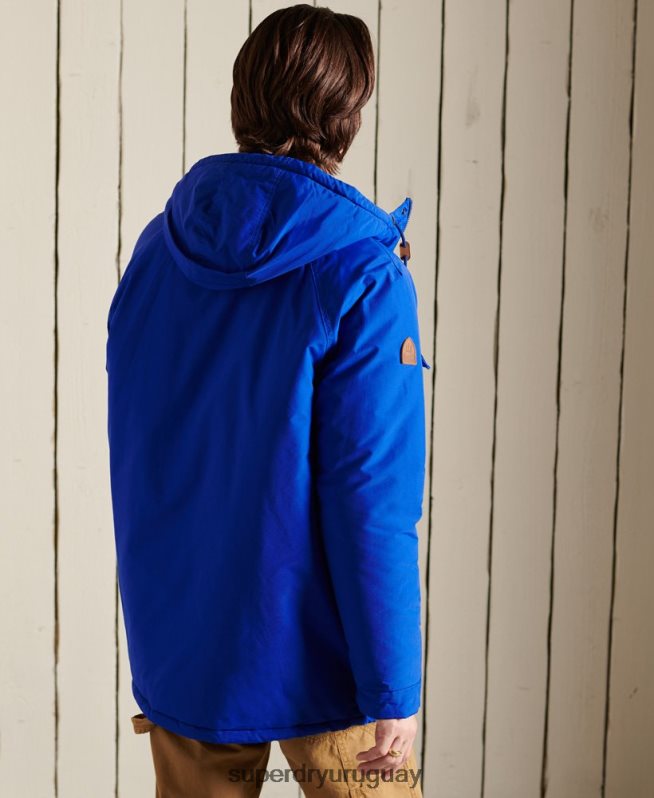 uy Superdry hombres parka capitonada montaña azul DT2N8Z4684 ropa