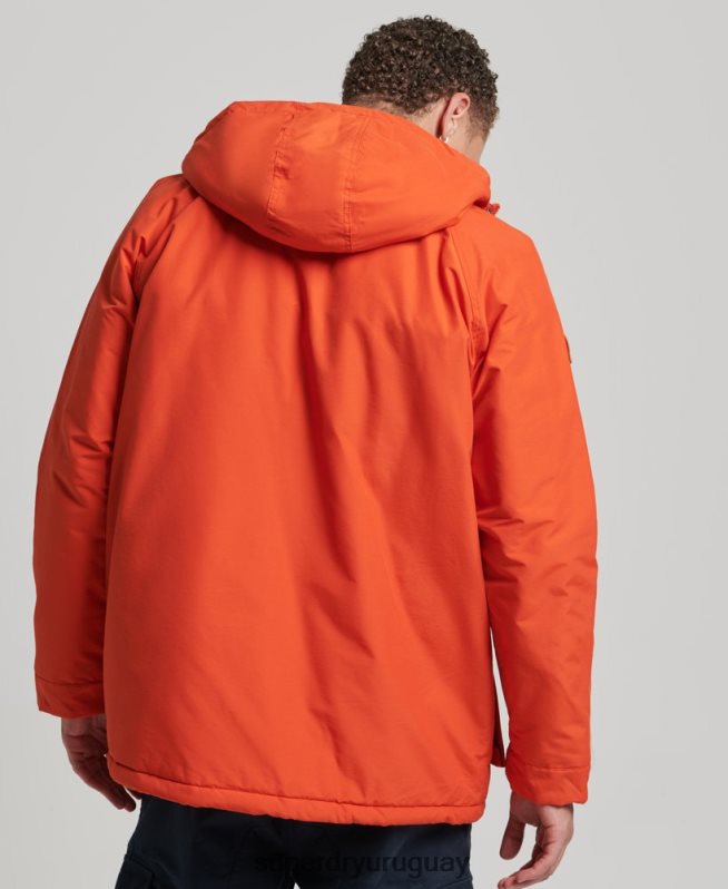 uy Superdry hombres parka capitonada montaña naranja DT2N8Z4532 ropa