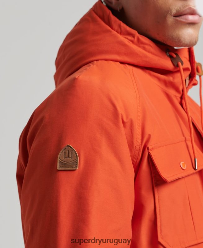 uy Superdry hombres parka capitonada montaña naranja DT2N8Z4532 ropa