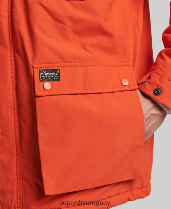 uy Superdry hombres parka capitonada montaña naranja DT2N8Z4532 ropa