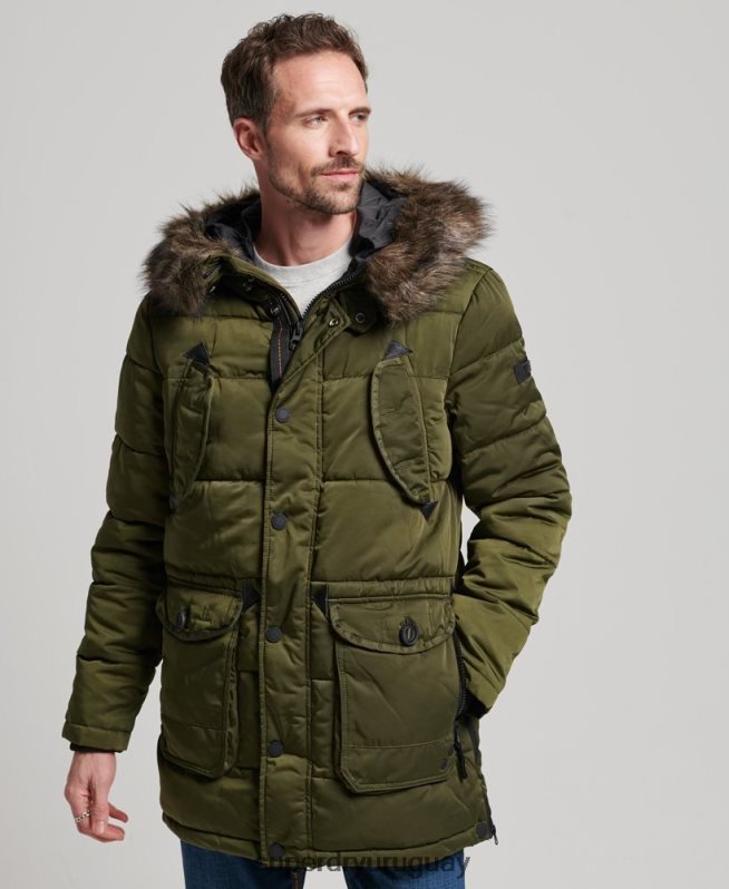 uy Superdry hombres parka chinook verde DT2N8Z4513 ropa