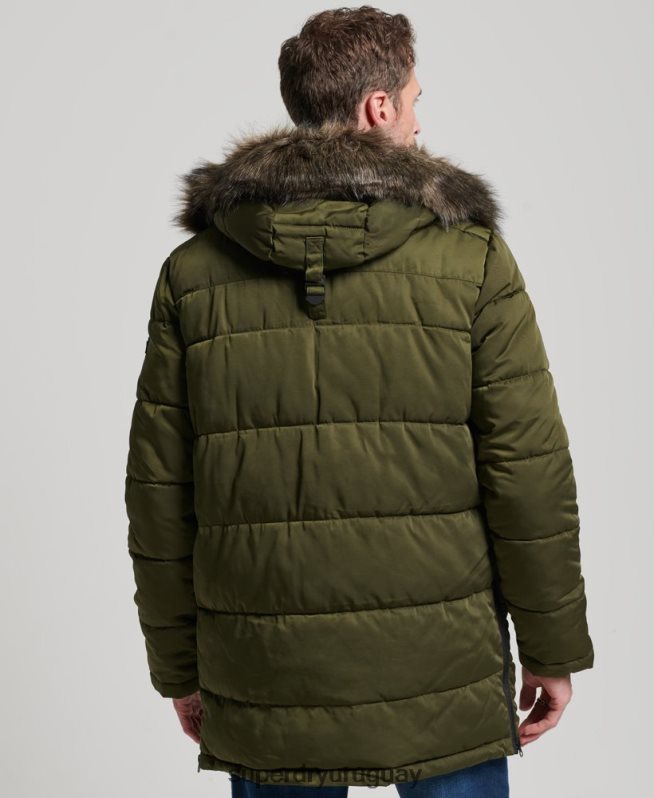 uy Superdry hombres parka chinook verde DT2N8Z4513 ropa