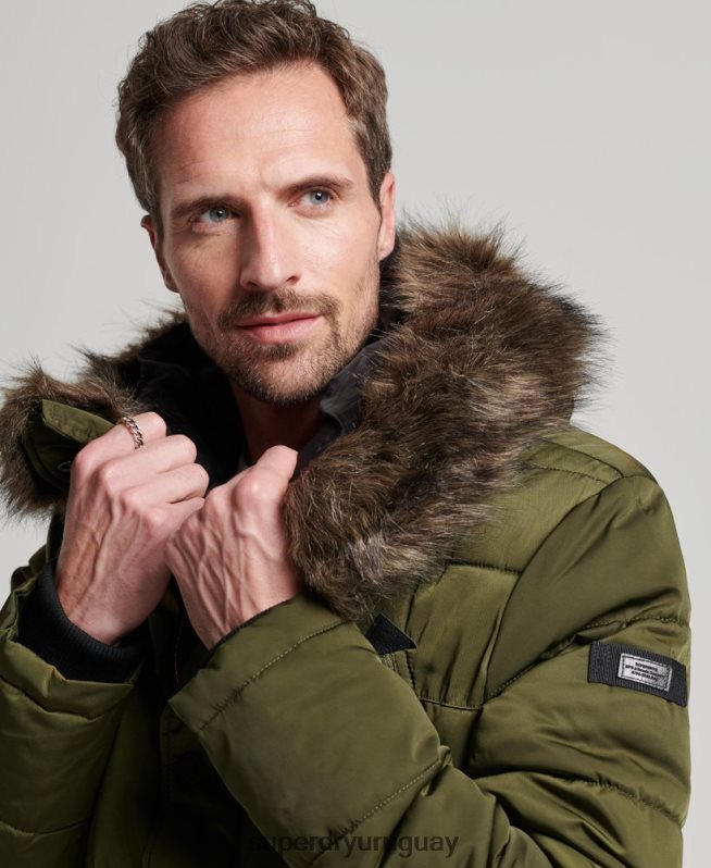 uy Superdry hombres parka chinook verde DT2N8Z4513 ropa