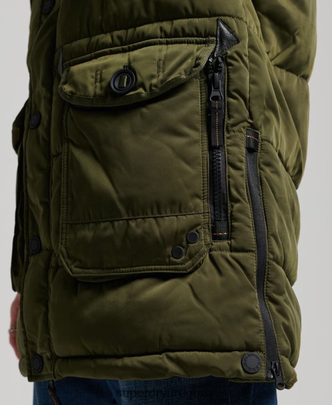 uy Superdry hombres parka chinook verde DT2N8Z4513 ropa