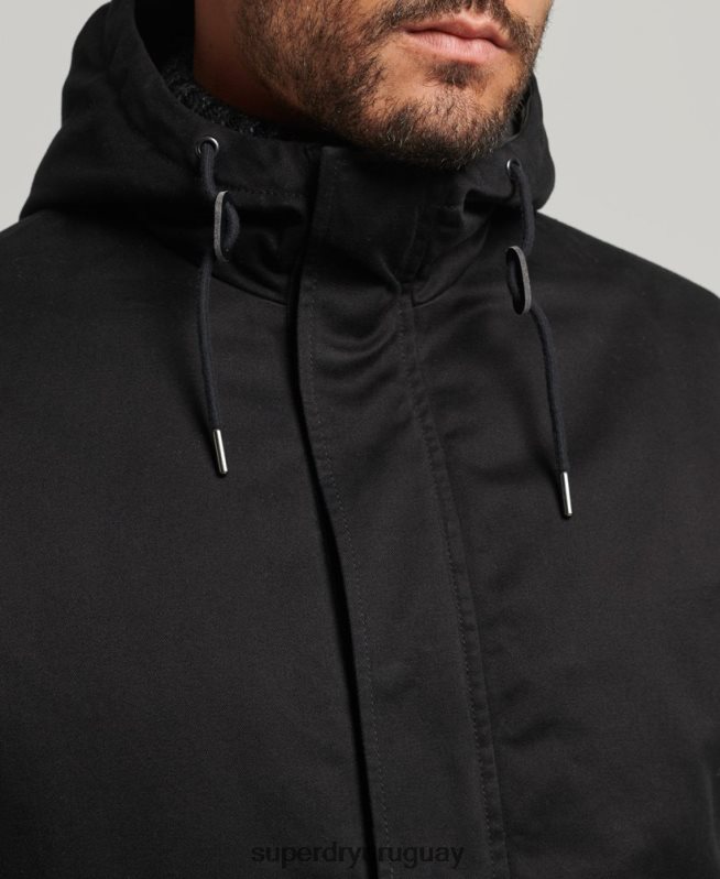 uy Superdry hombres parka con cola de pez negro DT2N8Z4472 ropa