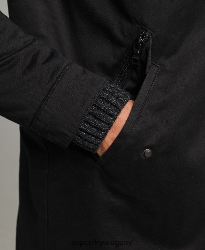 uy Superdry hombres parka con cola de pez negro DT2N8Z4472 ropa