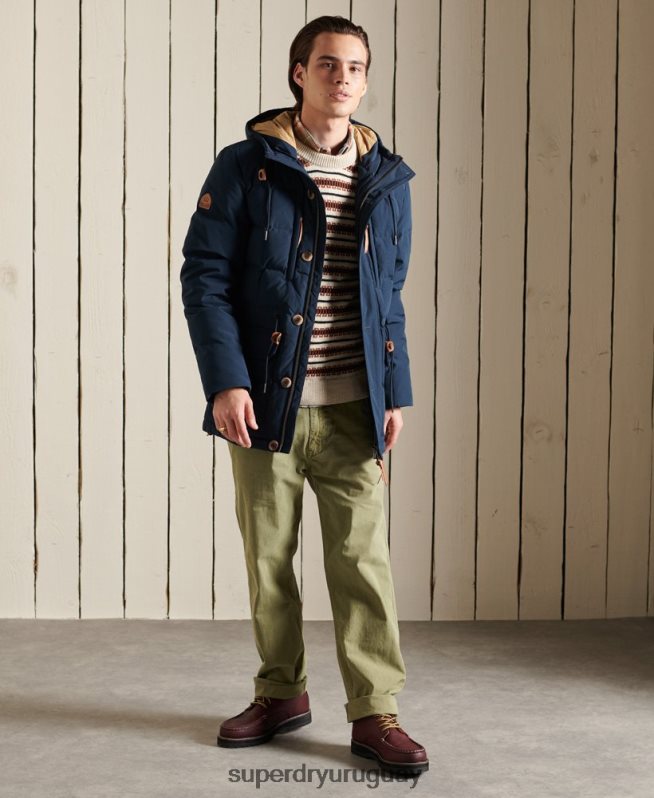 uy Superdry hombres parka de expedición de montaña Armada DT2N8Z4644 ropa
