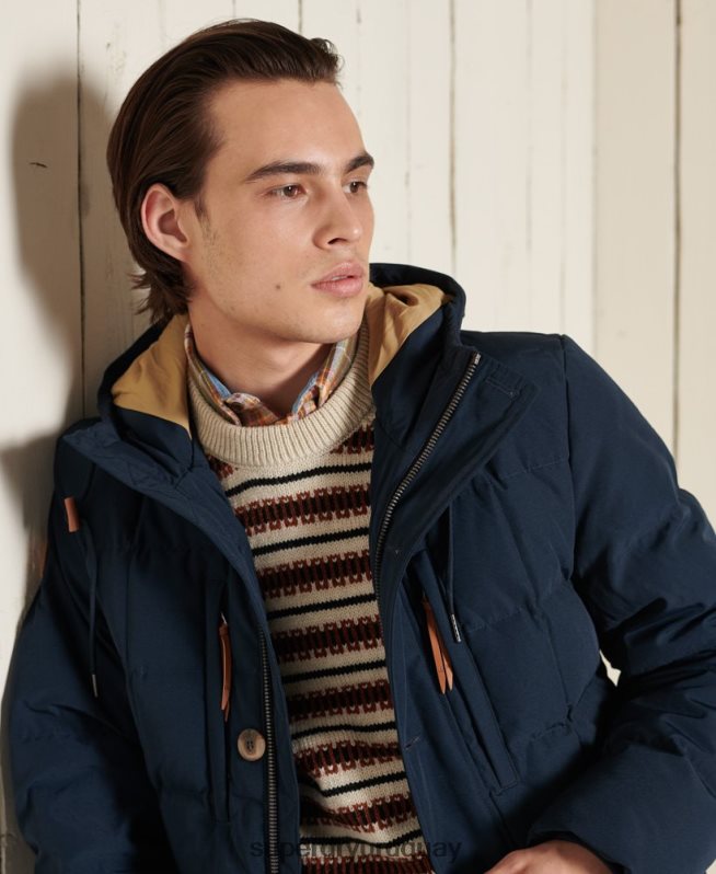 uy Superdry hombres parka de expedición de montaña Armada DT2N8Z4644 ropa