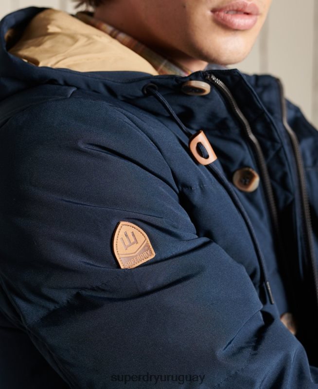 uy Superdry hombres parka de expedición de montaña Armada DT2N8Z4644 ropa