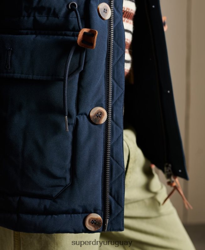 uy Superdry hombres parka de expedición de montaña Armada DT2N8Z4644 ropa