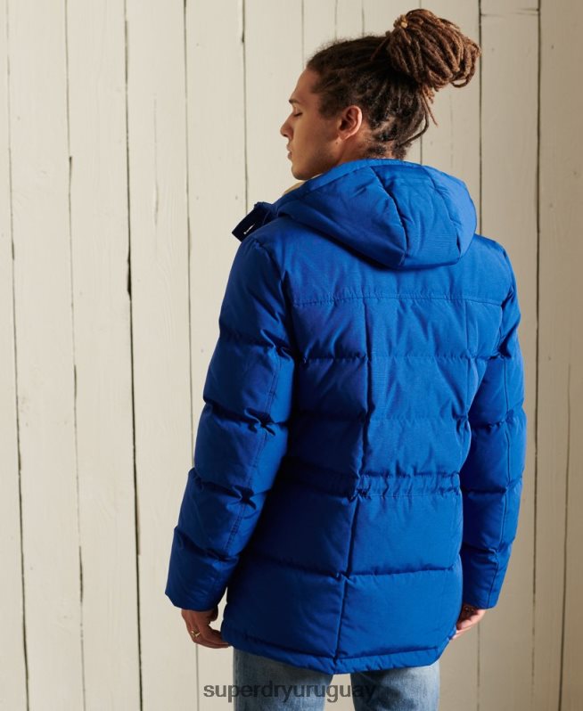 uy Superdry hombres parka de expedición de montaña azul DT2N8Z4537 ropa