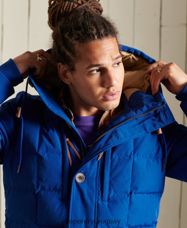 uy Superdry hombres parka de expedición de montaña azul DT2N8Z4537 ropa