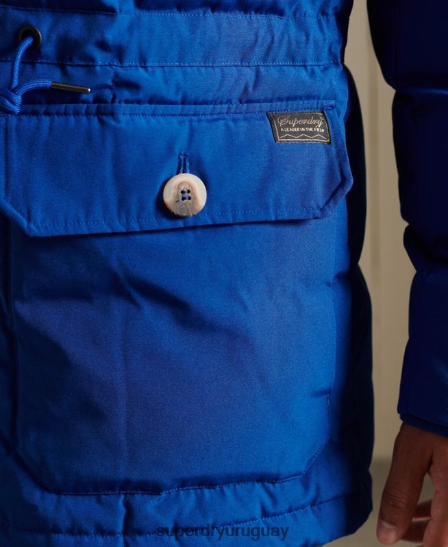 uy Superdry hombres parka de expedición de montaña azul DT2N8Z4537 ropa