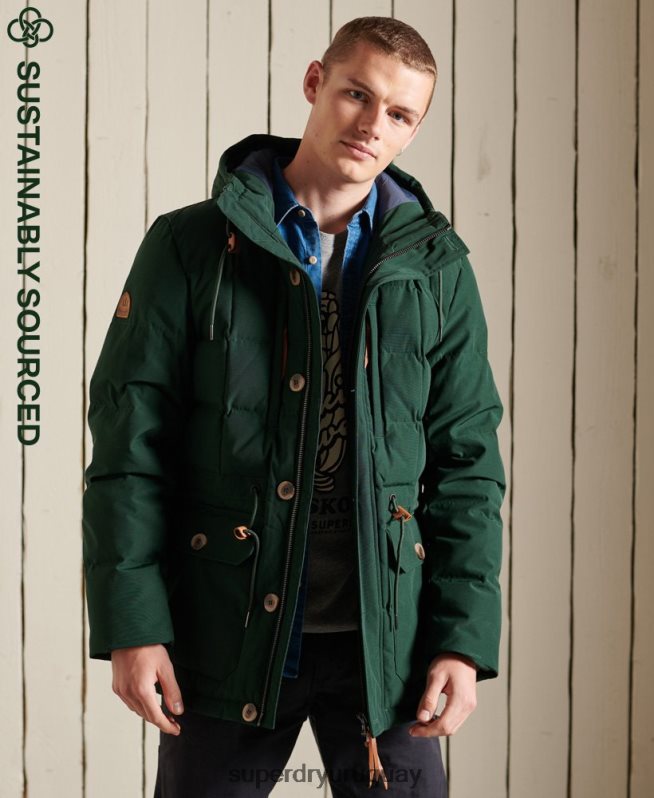 uy Superdry hombres parka de expedición de montaña verde DT2N8Z4485 ropa