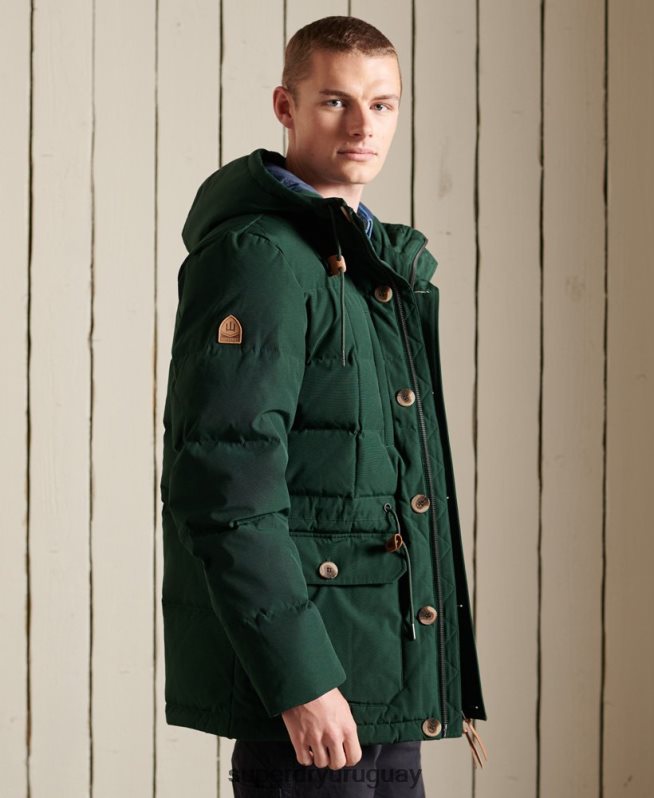 uy Superdry hombres parka de expedición de montaña verde DT2N8Z4485 ropa