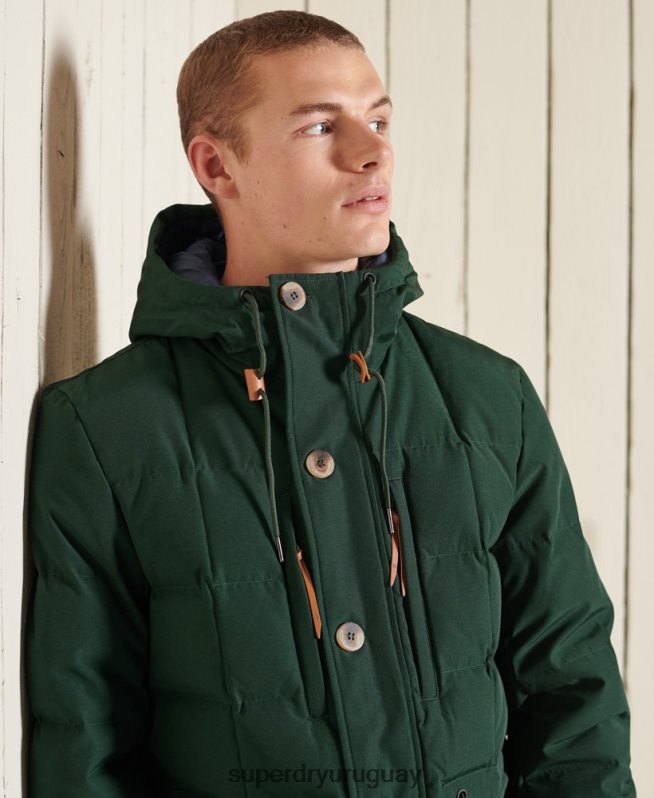 uy Superdry hombres parka de expedición de montaña verde DT2N8Z4485 ropa