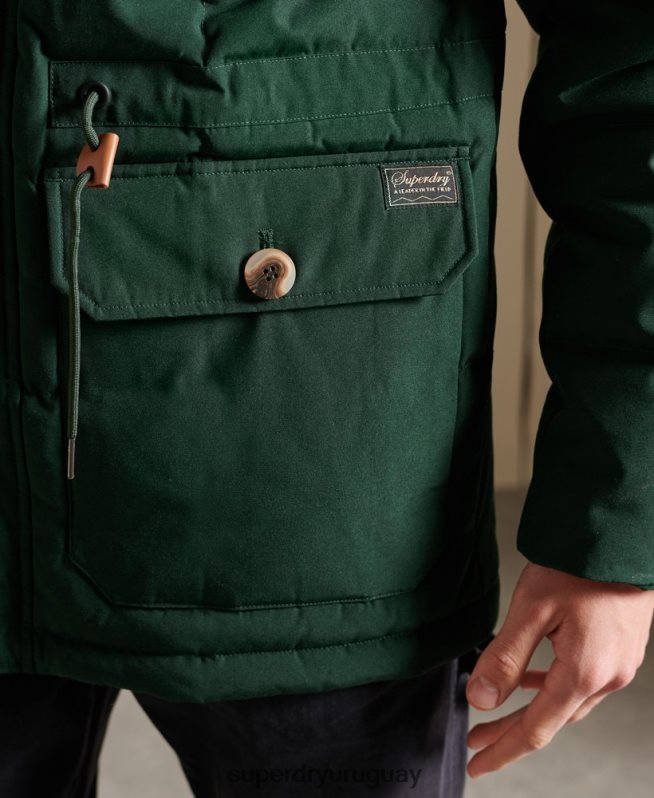 uy Superdry hombres parka de expedición de montaña verde DT2N8Z4485 ropa