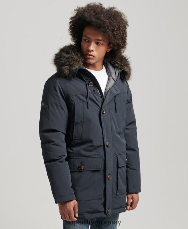 uy Superdry hombres parka de plumón de rookie Armada DT2N8Z4549 ropa
