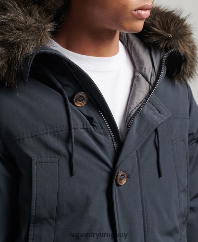 uy Superdry hombres parka de plumón de rookie Armada DT2N8Z4549 ropa