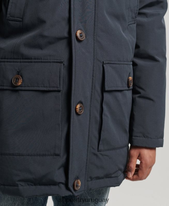 uy Superdry hombres parka de plumón de rookie Armada DT2N8Z4549 ropa