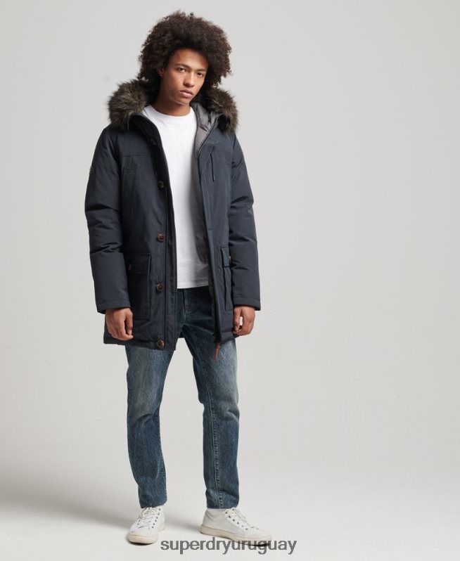 uy Superdry hombres parka de plumón de rookie Armada DT2N8Z4549 ropa