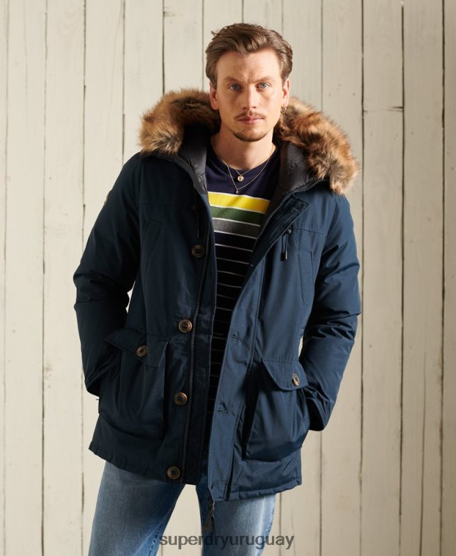 uy Superdry hombres parka de plumón de rookie Armada DT2N8Z4727 ropa