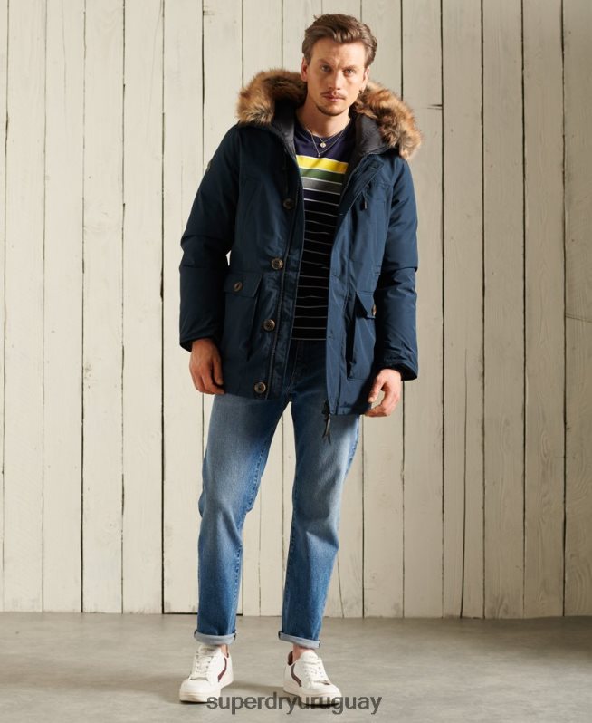 uy Superdry hombres parka de plumón de rookie Armada DT2N8Z4727 ropa